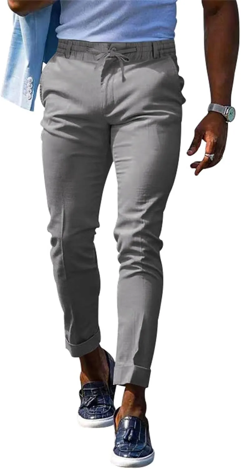 GIERIDUC Men's Drawstring Waist Cargo Pants Sweatpants Men Zipper Pockets Tactical Clothing for Men Heavyweight Joggers Mens
