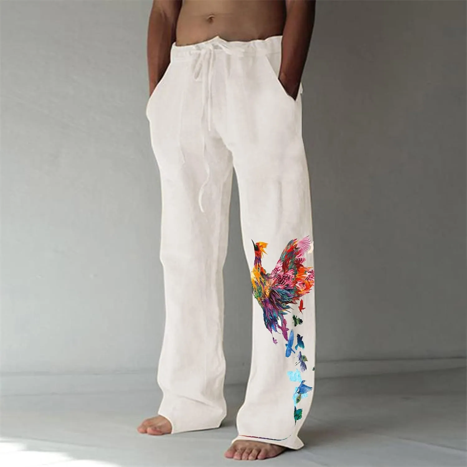 GIERIDUC Men's Jogger Sweatpants Lightweight Mens Long Pants for Swimming Relaxed Sweatpants for Men Slim Tapered Khaki Pants