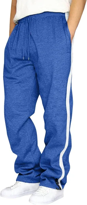 GIERIDUC Men's Twill Relaxed Fit Cargo Pant Wide Leg Tracksuit Bottoms Mens Fashion Dress Pants Black and White Leggings