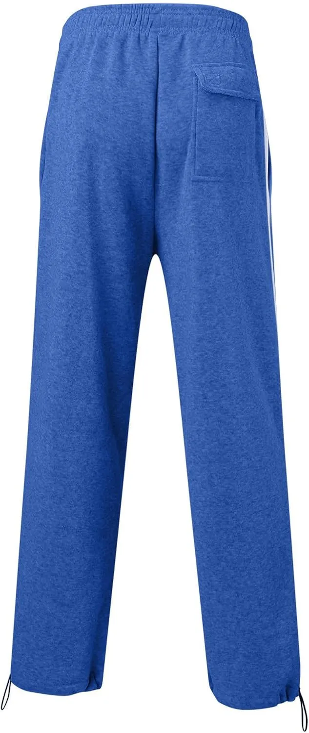 GIERIDUC Men's Twill Relaxed Fit Cargo Pant Wide Leg Tracksuit Bottoms Mens Fashion Dress Pants Black and White Leggings