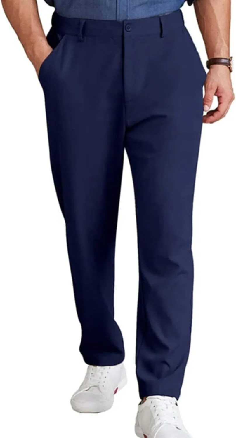 Golf Pants Men Stretch Relaxed Fit Straight Leg Dress Pants Lightweight Business Casual Work Pants with Pockets