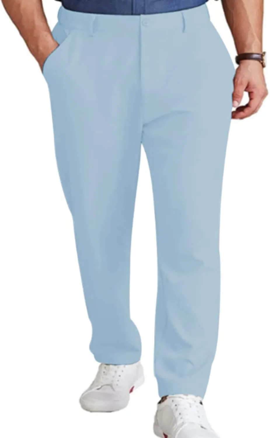 Golf Pants Men Stretch Relaxed Fit Straight Leg Dress Pants Lightweight Business Casual Work Pants with Pockets