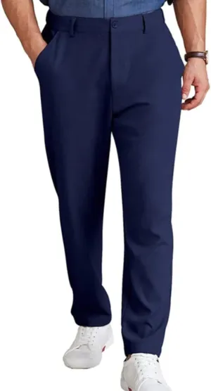 Golf Pants Men Stretch Relaxed Fit Straight Leg Dress Pants Lightweight Business Casual Work Pants with Pockets