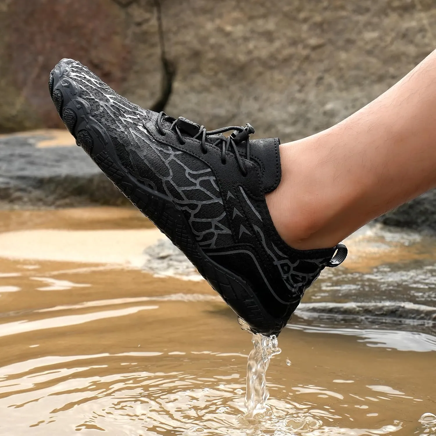 Grounded Barefoot Footwear for Women Men Pro Barefoot Shoes Hike Walking Quick-Dry Aqua Slip-on Sneaker Wide Toe Water Shoe Lightweight Breathable Shoes Waterproof Trail Running Healthy Sneaker