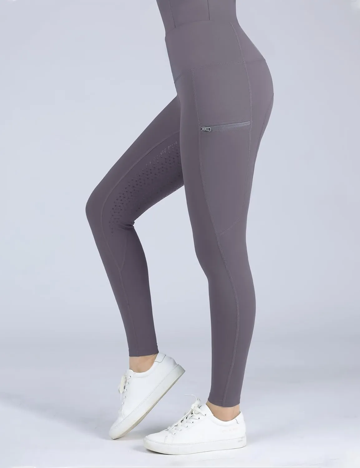 Harrison Howard Women's Full Seat Silicon Grip Equestrian Breeches Horse Riding Tights High Waisted Leggings