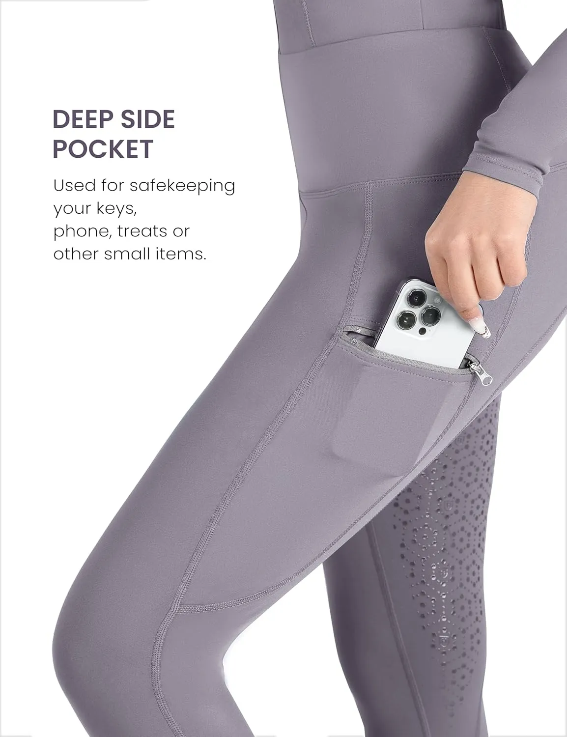 Harrison Howard Women's Full Seat Silicon Grip Equestrian Breeches Horse Riding Tights High Waisted Leggings