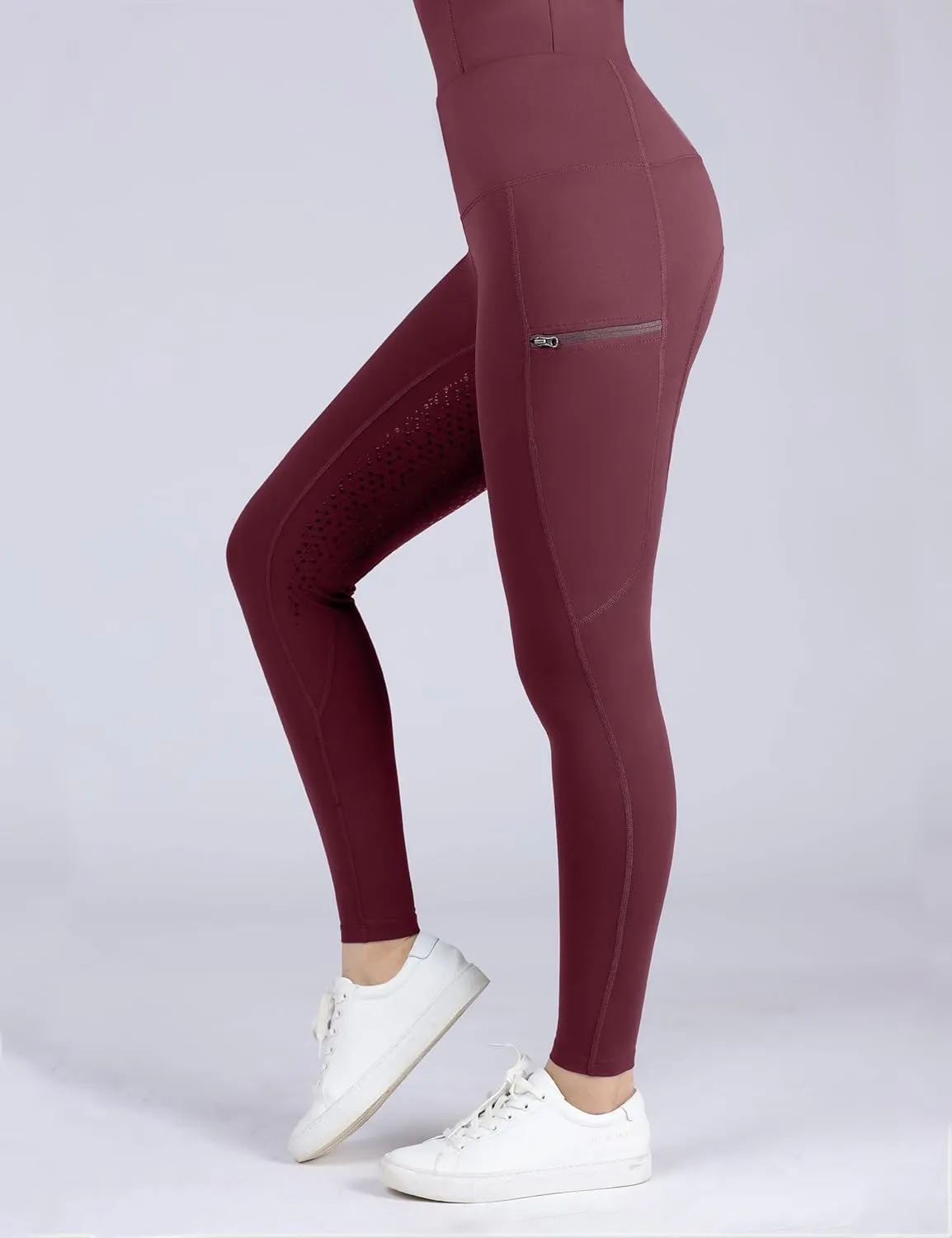 Harrison Howard Women's Full Seat Silicon Grip Equestrian Breeches Horse Riding Tights High Waisted Leggings