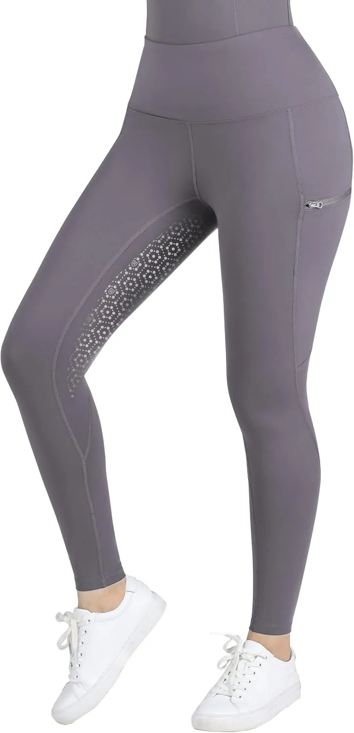 Harrison Howard Women's Full Seat Silicon Grip Equestrian Breeches Horse Riding Tights High Waisted Leggings