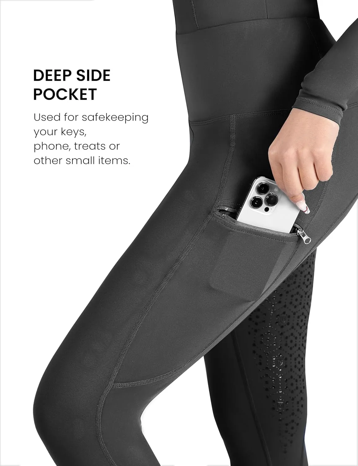 Harrison Howard Women's Full Seat Silicon Grip Equestrian Breeches Horse Riding Tights High Waisted Leggings
