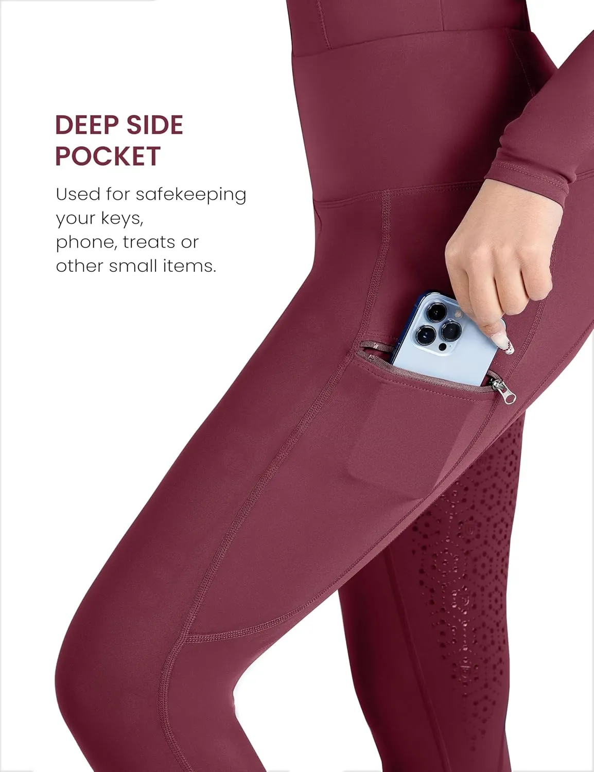 Harrison Howard Women's Full Seat Silicon Grip Equestrian Breeches Horse Riding Tights High Waisted Leggings