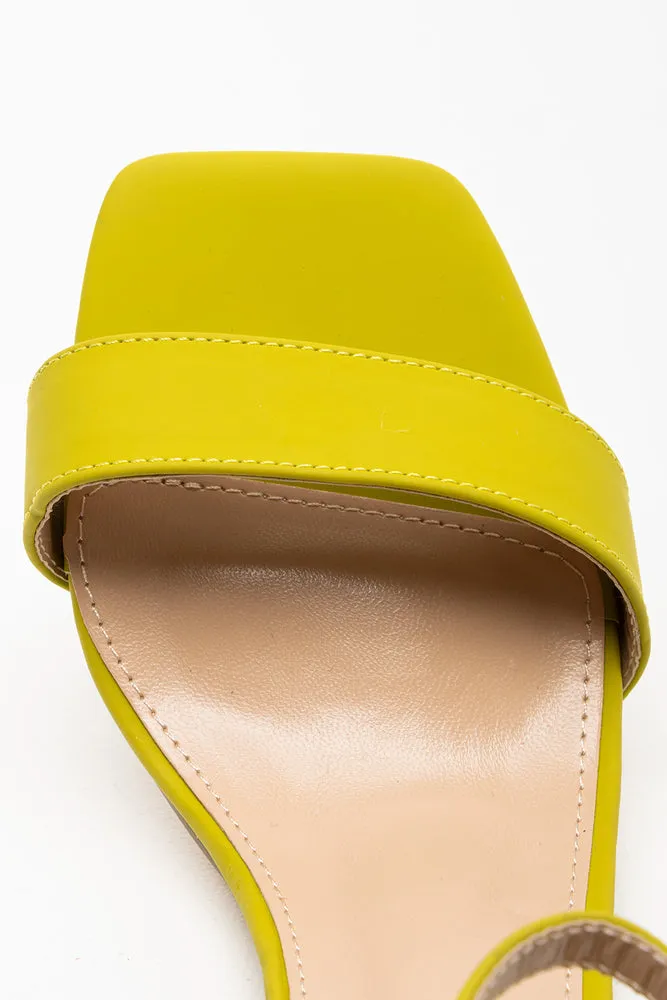 High Block Heel Sandal Green