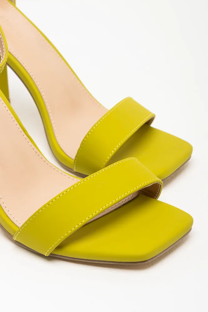 High Block Heel Sandal Green