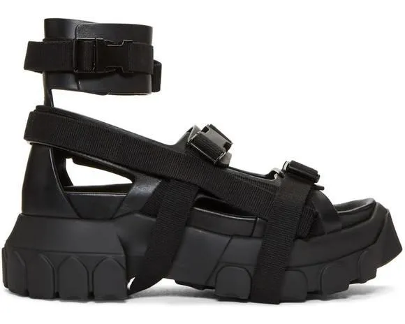 Hiking Spartan Sandals - Black, White, Green, White and Grey