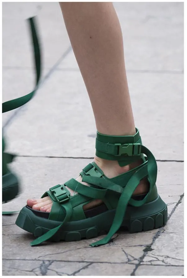 Hiking Spartan Sandals - Black, White, Green, White and Grey