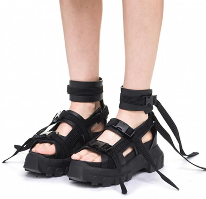 Hiking Spartan Sandals - Black, White, Green, White and Grey