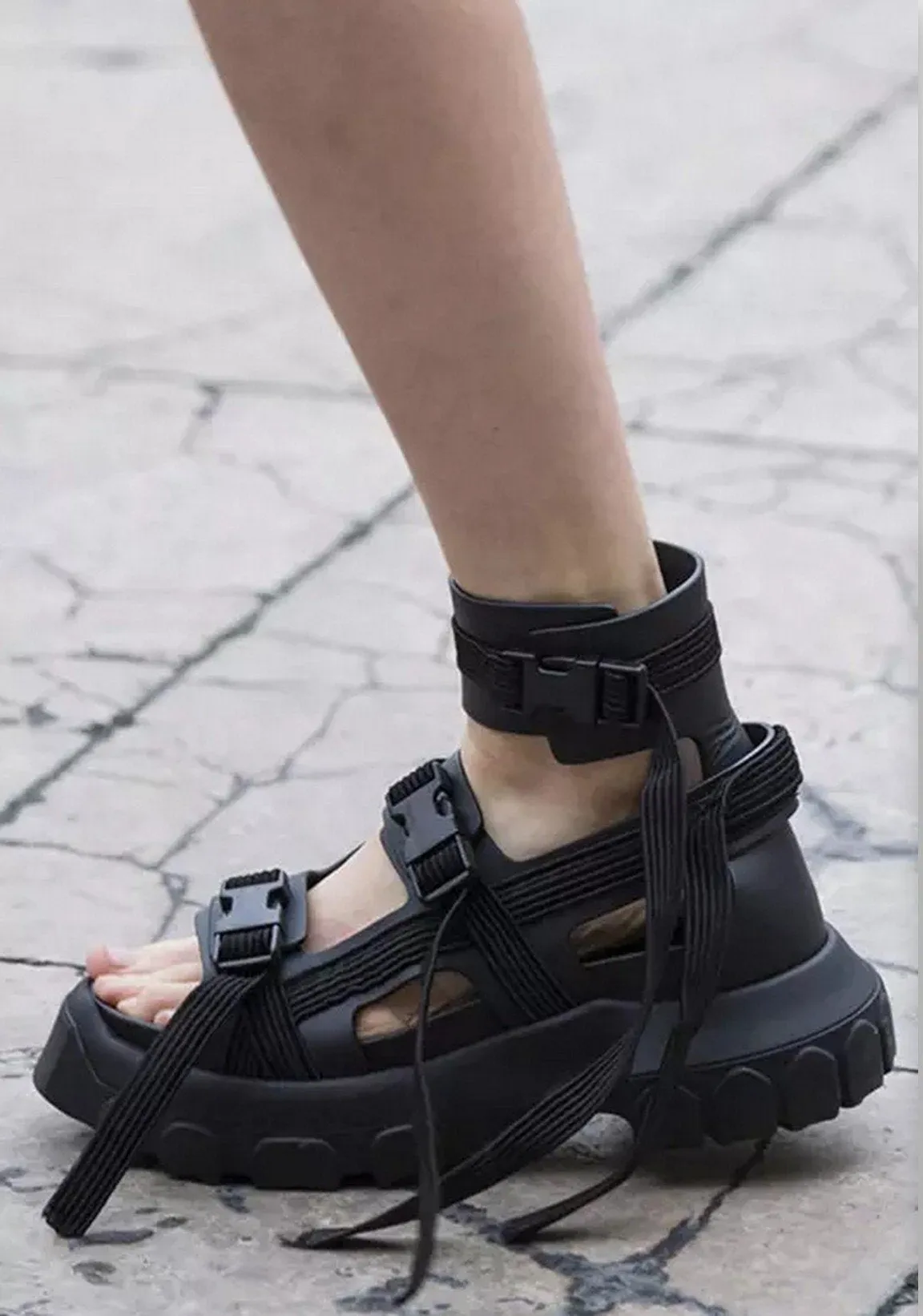 Hiking Spartan Sandals - Black, White, Green, White and Grey