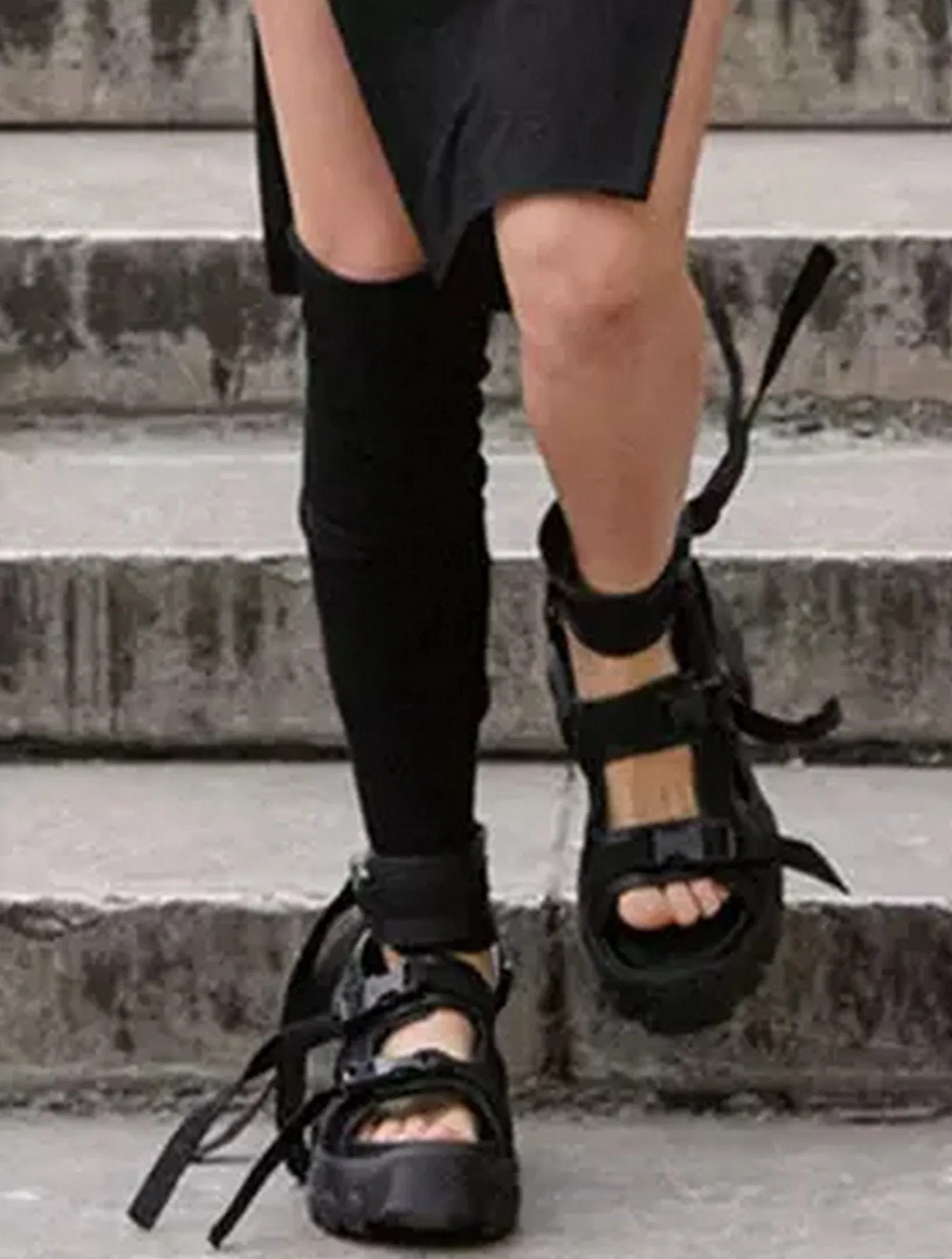 Hiking Spartan Sandals - Black, White, Green, White and Grey
