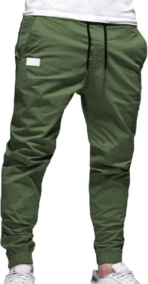 JEShifangjiusu Mens Pants Cargo Joggers Sweatpants Casual Drawstring Beach Outdoor Pant Slim Fit Chino Trousers With Pockets