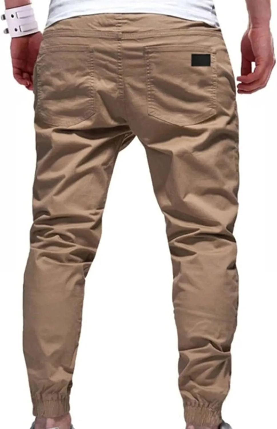 JEShifangjiusu Mens Pants Cargo Joggers Sweatpants Casual Drawstring Beach Outdoor Pant Slim Fit Chino Trousers With Pockets