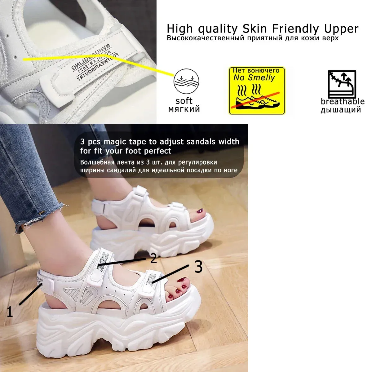 Joskaa 2024 New Cute Comfy Chunky Sandals