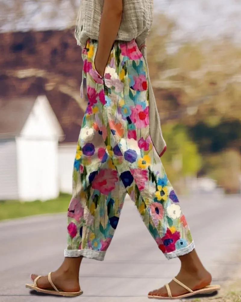 Kaitlyn | Stylish Casual Comfort Floral Print Pants