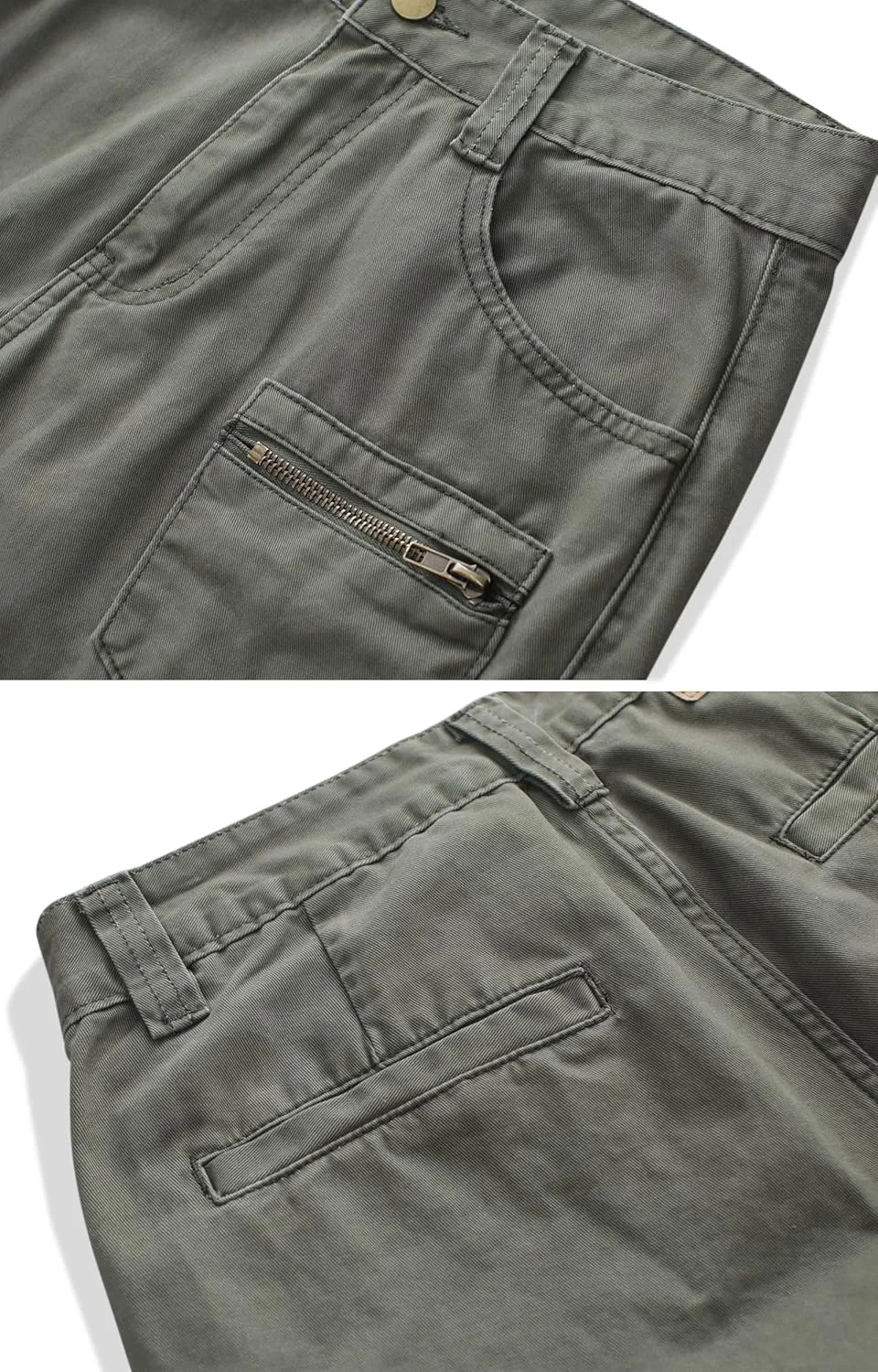 KOCTHOMY Hiking Pants Women Relaxed Fit Cargo Pants Casual Work Pants with Zipper Pockets No Belt