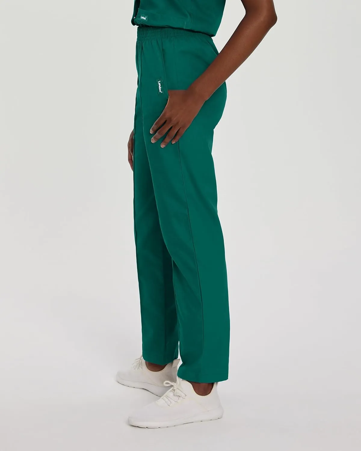 Landau Essentials Relaxed Fit 2-Pocket Elastic Scrub Pants for Women 8320