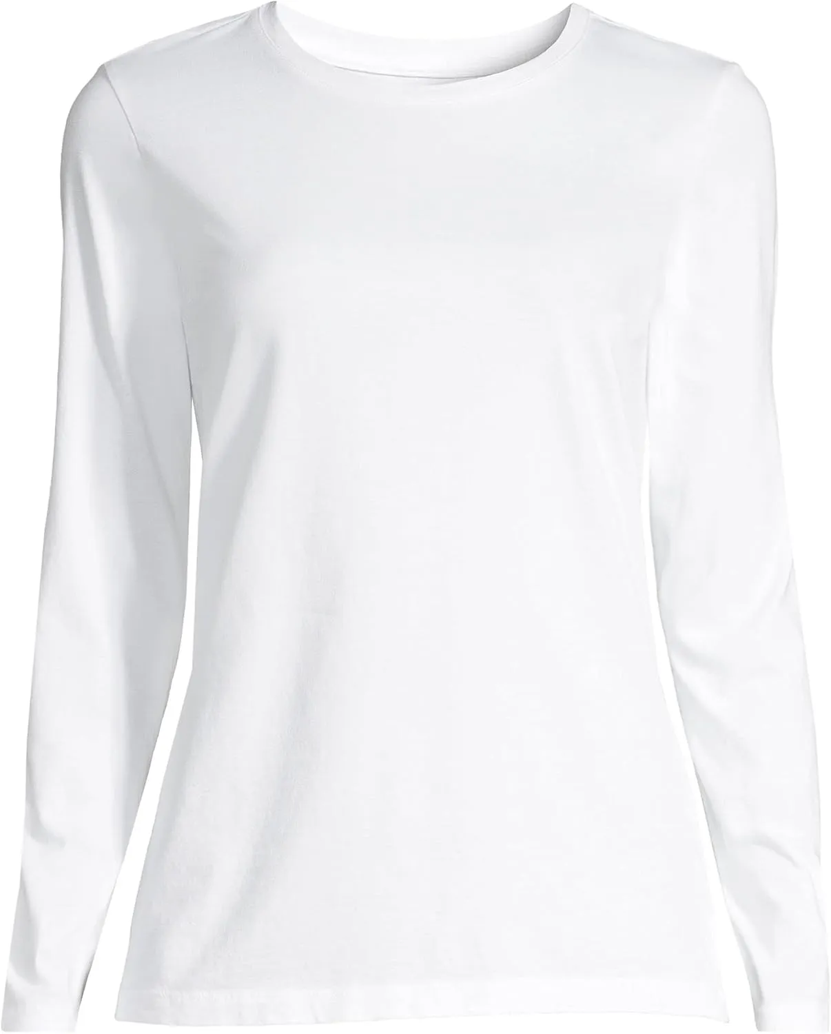 Lands' End Women's Relaxed American-Grown Supima Cotton Long Sleeve Crew Neck T-Shirt