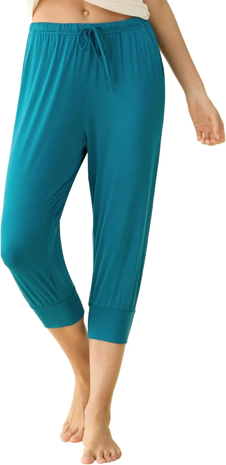 Latuza Women's Viscose Jogger Capri Pajama Lounge Pants
