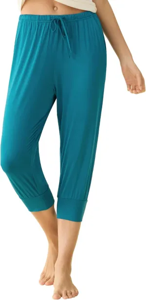 Latuza Women's Viscose Jogger Capri Pajama Lounge Pants
