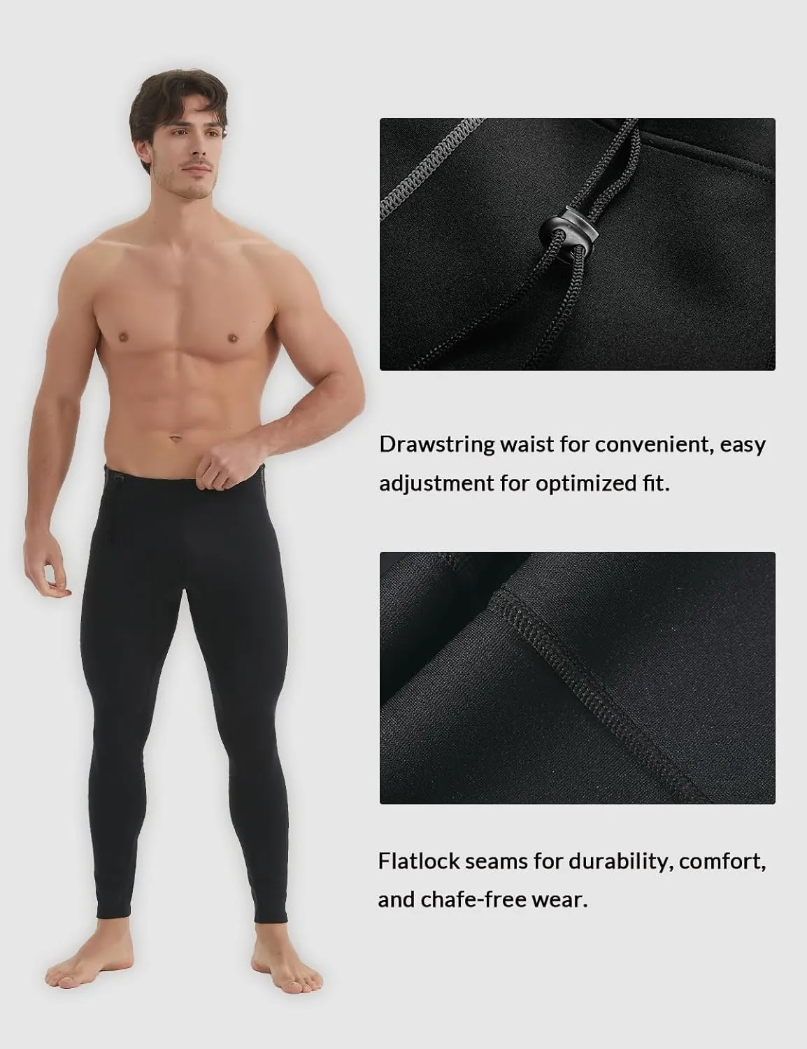 Lemorecn Wetsuit Pants Men 1.5mm and Wetsuit Pants Women 2mm Neoprene for Swimming Canoeing Snorkeling Scuba Kayaking