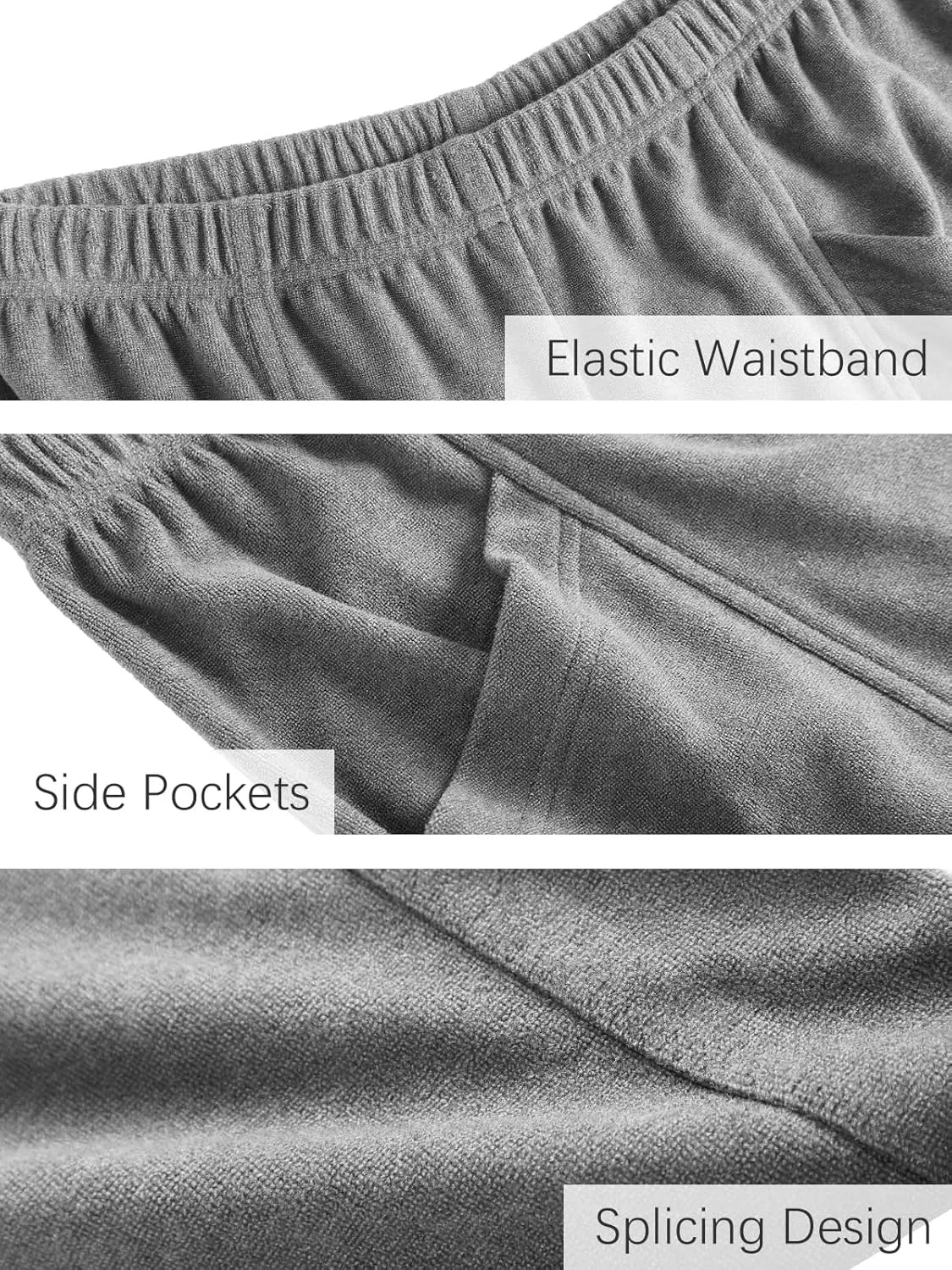 Les umes Womens Wide Leg Pants Elastic Waist Casual Slacks Trousers Loose Long Palazzo Pants with Pockets