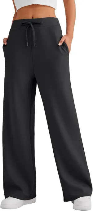 LILLUSORY Women's Wide Leg Sweatpants 2024 Fall Casual High Wasited Pants