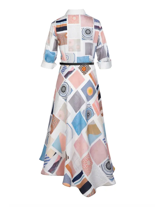 Lily Abstract Printed Shirt Dress