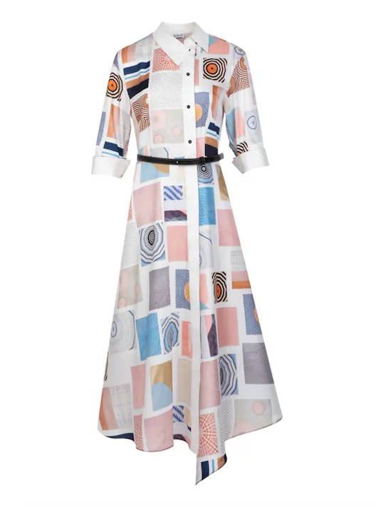 Lily Abstract Printed Shirt Dress