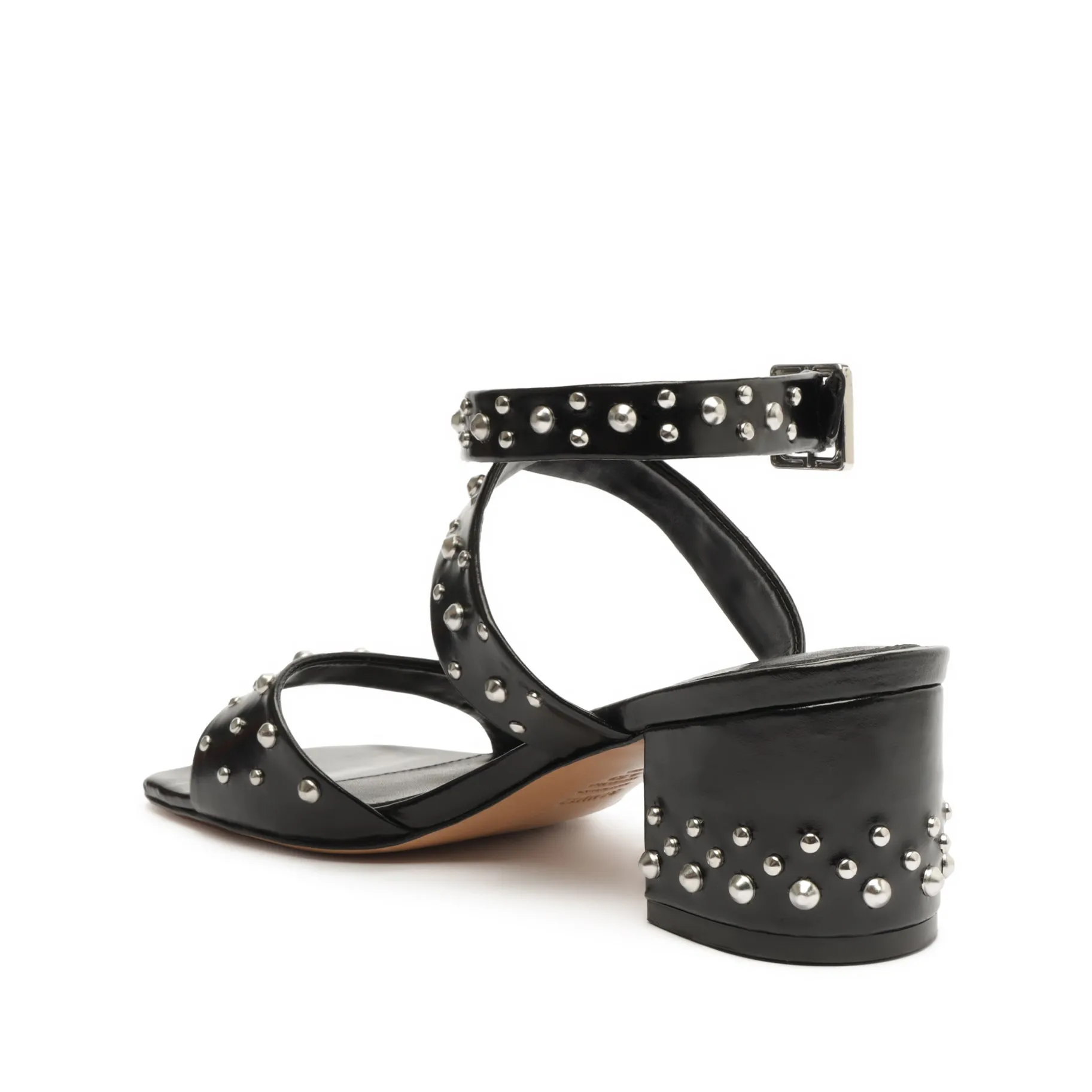 Lizzy Mid Block Leather Sandal
