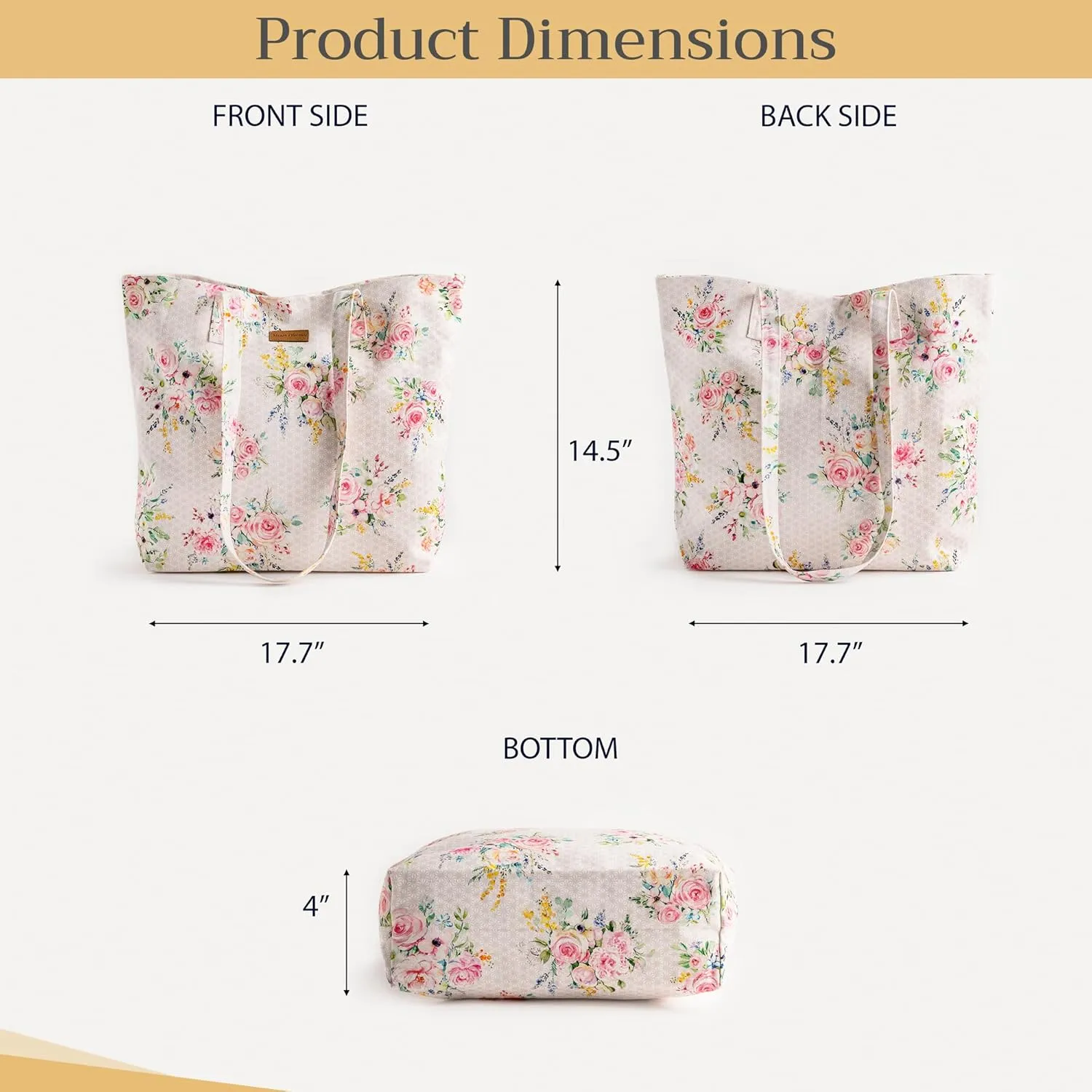 Maison d' Hermine Canvas Tote Bag for Women Cotton Canvas Reusable Shoulder Grocery Bags Bulk with Handle for Shopping Travel