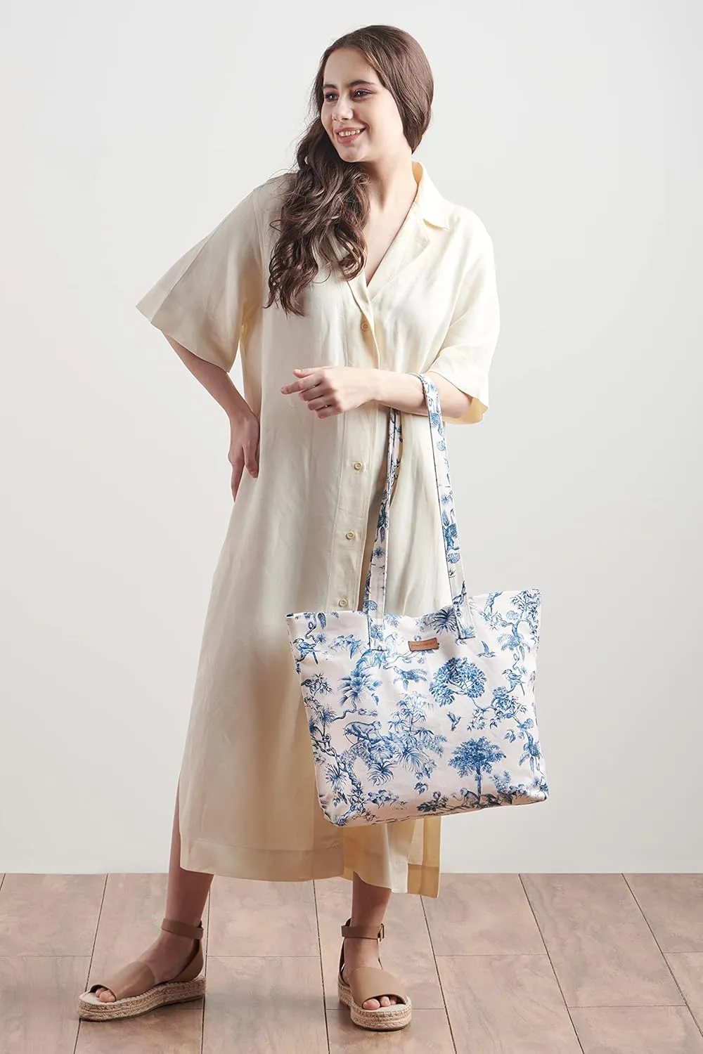 Maison d' Hermine Canvas Tote Bag for Women Cotton Canvas Reusable Shoulder Grocery Bags Bulk with Handle for Shopping Travel