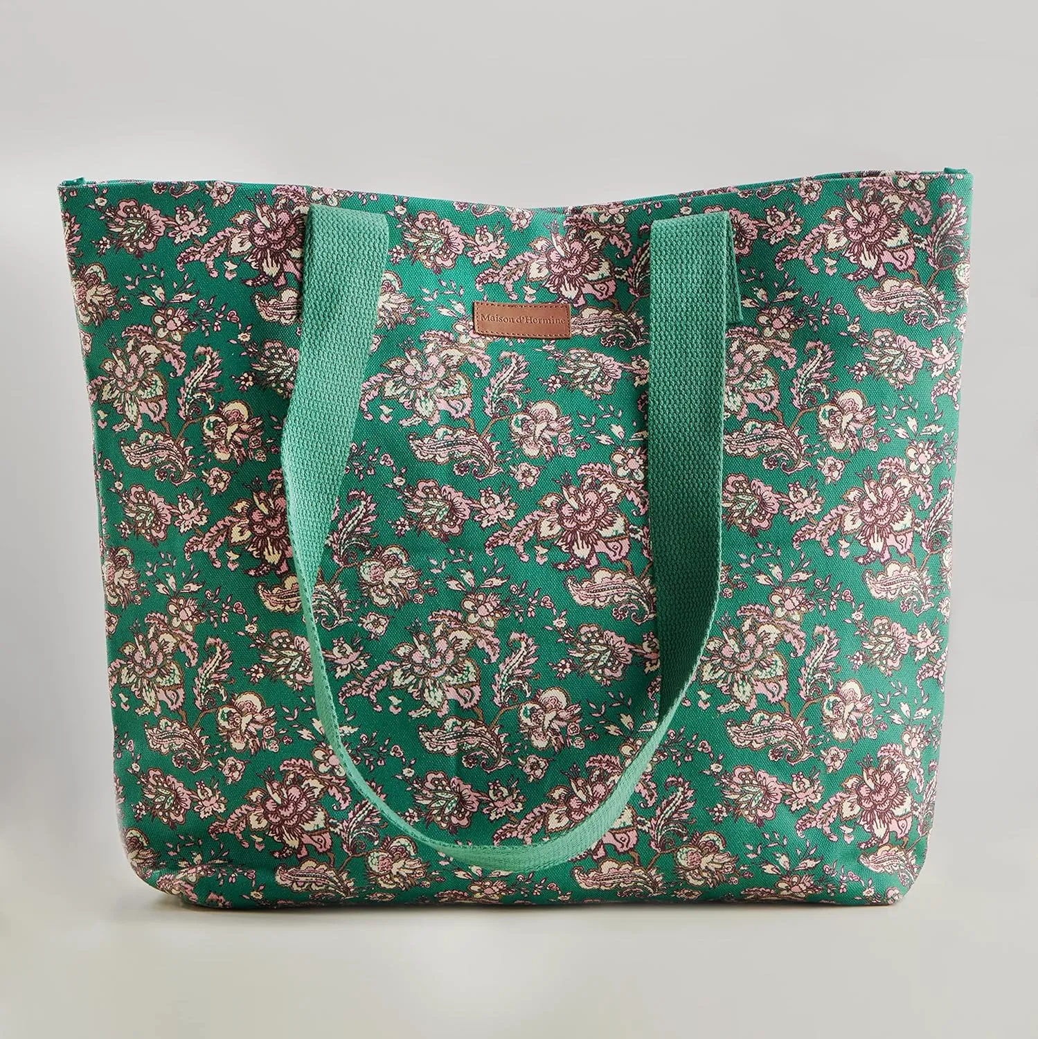 Maison d' Hermine Canvas Tote Bag for Women Cotton Canvas Reusable Shoulder Grocery Bags Bulk with Handle for Shopping Travel