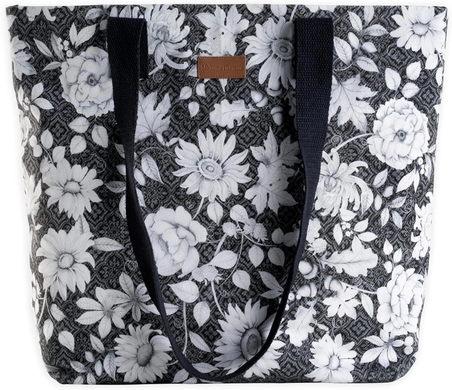 Maison d' Hermine Canvas Tote Bag for Women Cotton Canvas Reusable Shoulder Grocery Bags Bulk with Handle for Shopping Travel