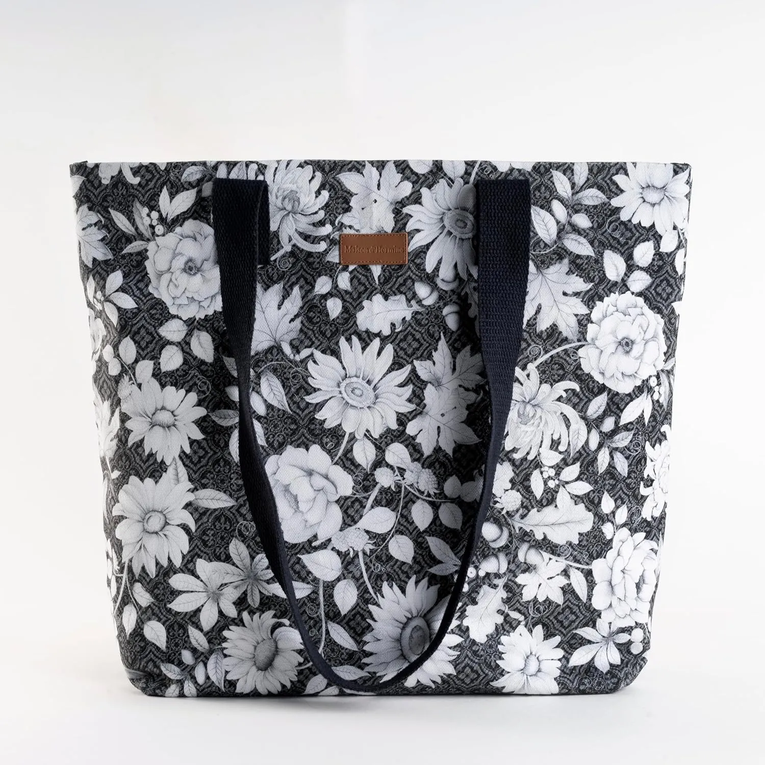 Maison d' Hermine Canvas Tote Bag for Women Cotton Canvas Reusable Shoulder Grocery Bags Bulk with Handle for Shopping Travel