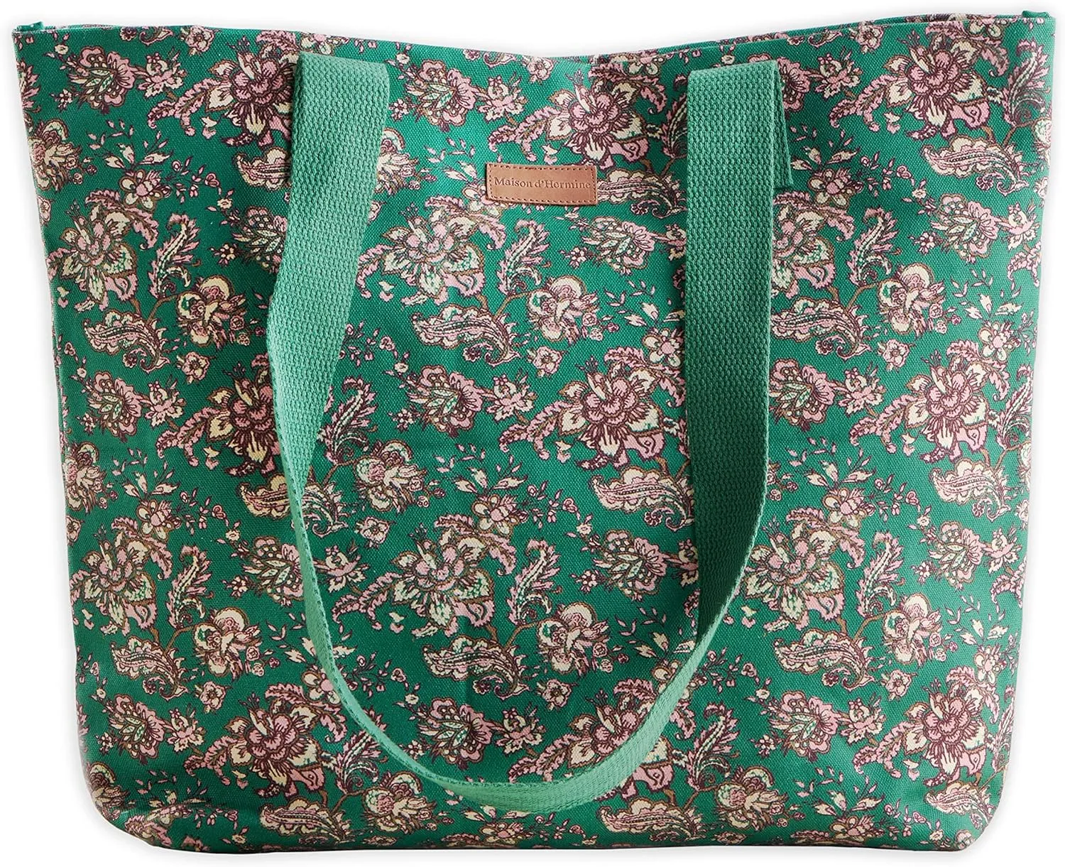 Maison d' Hermine Canvas Tote Bag for Women Cotton Canvas Reusable Shoulder Grocery Bags Bulk with Handle for Shopping Travel
