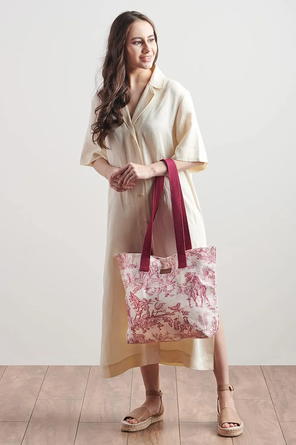 Maison d' Hermine Canvas Tote Bag for Women Cotton Canvas Reusable Shoulder Grocery Bags Bulk with Handle for Shopping Travel