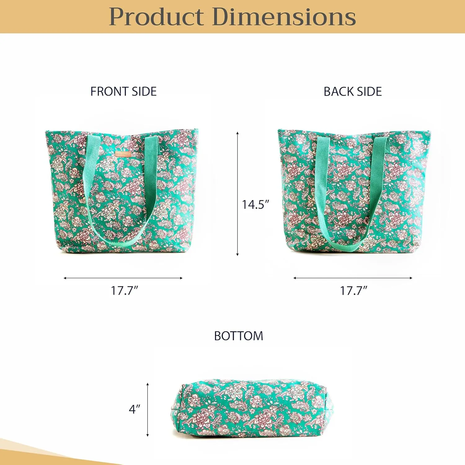 Maison d' Hermine Canvas Tote Bag for Women Cotton Canvas Reusable Shoulder Grocery Bags Bulk with Handle for Shopping Travel