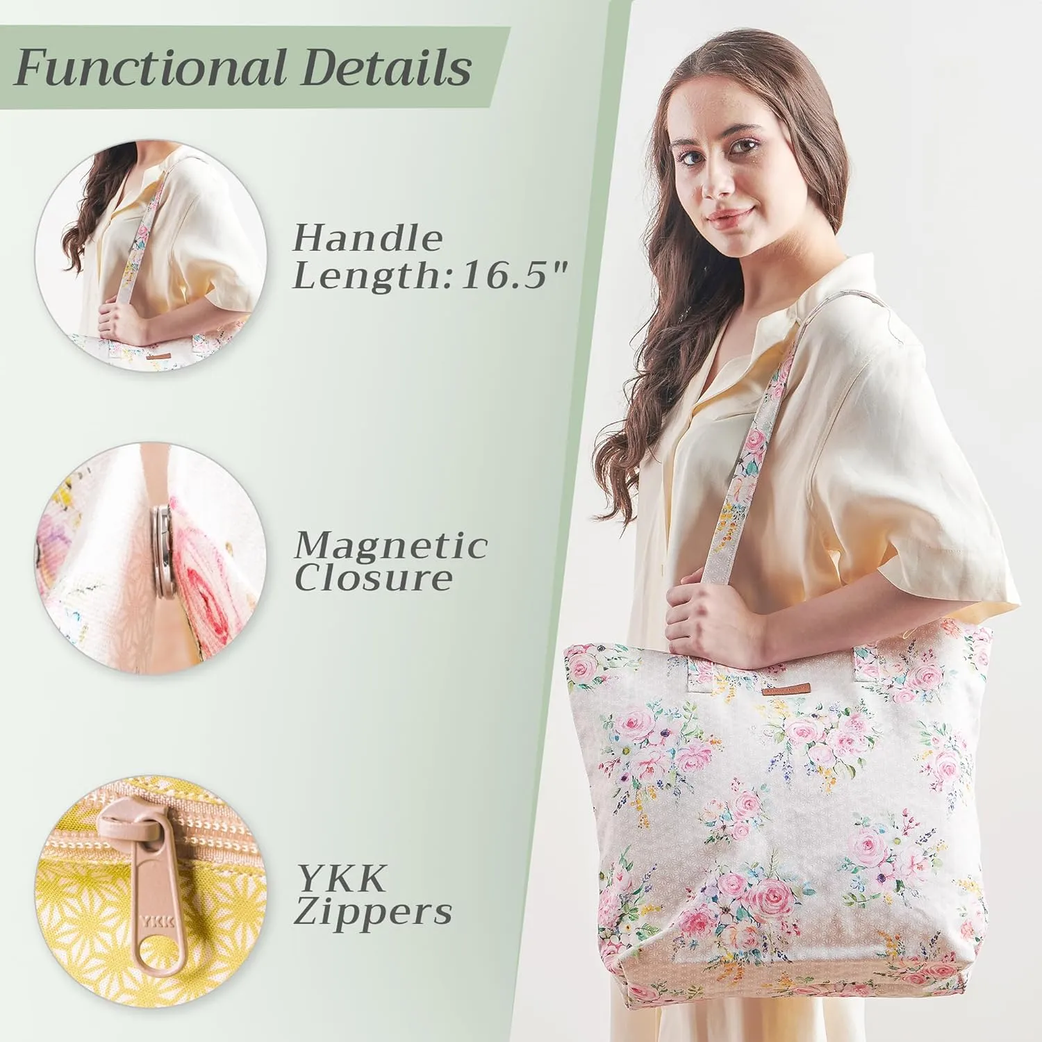 Maison d' Hermine Canvas Tote Bag for Women Cotton Canvas Reusable Shoulder Grocery Bags Bulk with Handle for Shopping Travel