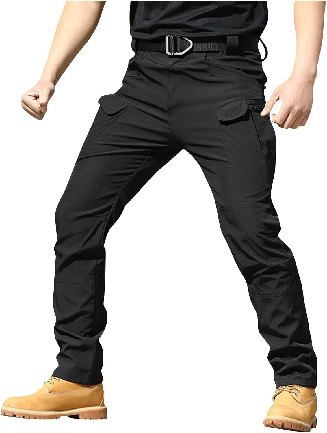 Men Cargo Pants Construction Stretch Pants for Men Multi Pockets Stylish Carpenter Pants Relaxed Fit Tall Trousers