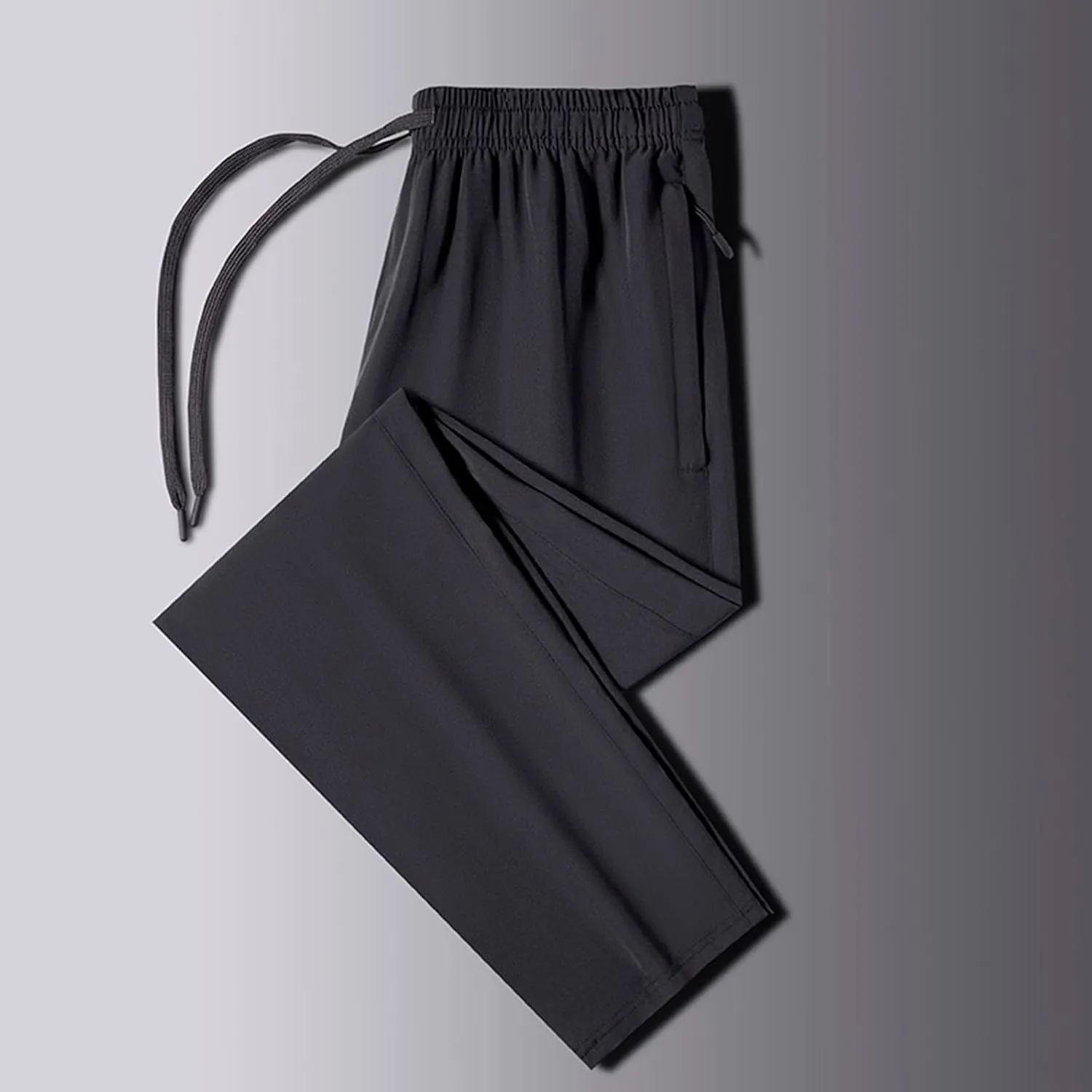 Men's Athletic Pants Thin Lightweight Quick Dry Pants Loose Ice Silk Solid Sports Trousers Straight Leg Cargo Pant