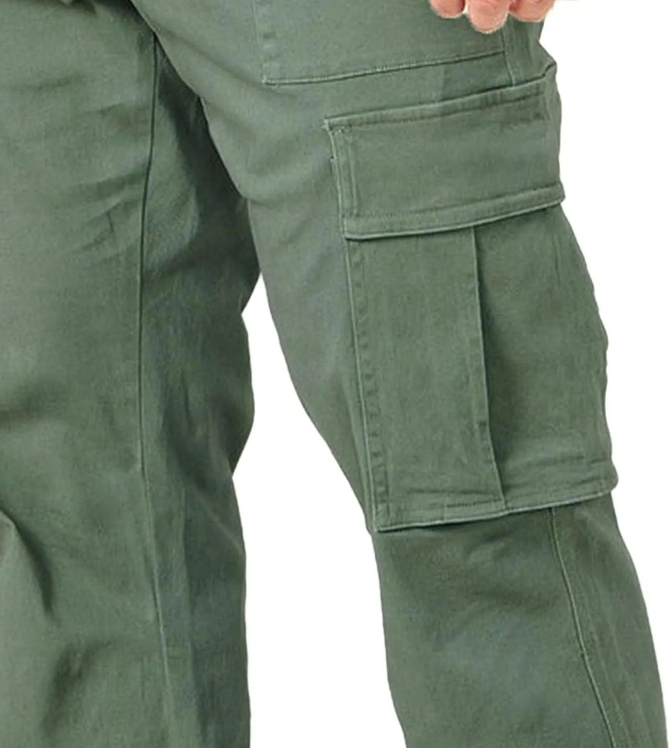 Men's Casual Comfort Baggy Outdoor Pants Straight Leg Twill Cargo Trousers Solid Classic Work Long Sweatpants