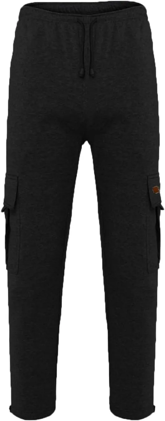 Men's Casual Cotton Linen Pants Sweatpants with Pockets Solid Color Loose Straight Legs Trousers Hiking Joggers