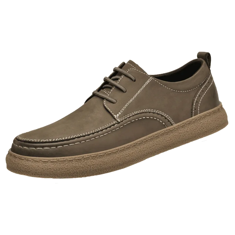 Men's Casual Vintage Leather Shoes Walking Business Comfortable Breathable Sneakers